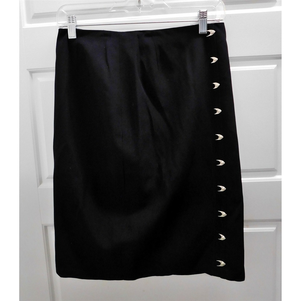 Versace Jeans Couture Black Pewter Medusa Head Skirt sz 32-46